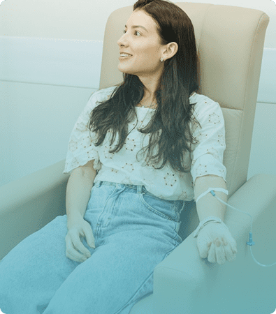 Woman Receiving An IV